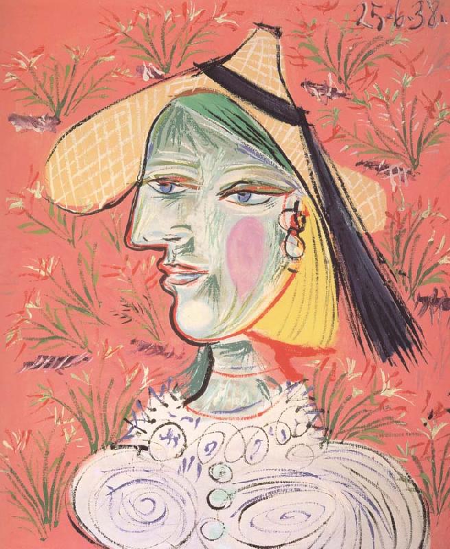pablo picasso woman in a straw hat oil painting image